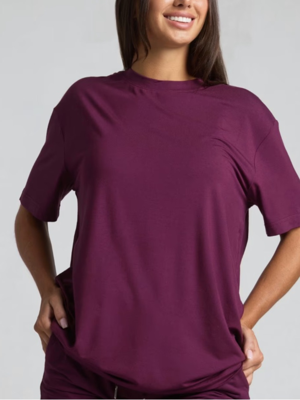 NWT Comfrt Cloud Lounge Tee - Plum M